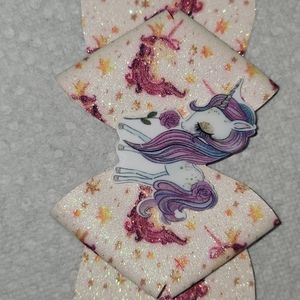 Unicorn 4 in hair bow